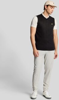 Lyle & Scott Golfwolmix Vest - Zwart