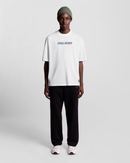 Lyle & Scott grafische print lounge T-shirt - wit