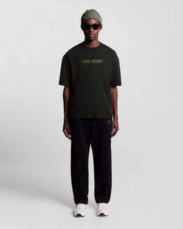 Lyle & Scott grafische print lounge T-shirt - zwart