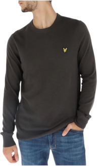 Lyle & Scott Grijze Gebreide Ronde Hals Trui Lyle & Scott , Gray , Heren - 2Xl,Xl,L,M,S