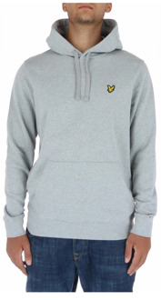 Lyle & Scott Grijze Print Hoodie Lyle & Scott , Gray , Heren - M