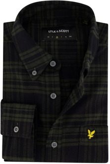 Lyle & Scott Groen Geruit Casual Overhemd Lyle & Scott , Green , Heren - 2Xl,M