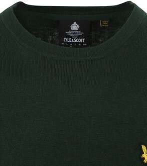 Lyle & Scott Groene Print Gebreide Trui met Lange Mouwen Lyle & Scott , Green , Heren - 2Xl,L,M,S