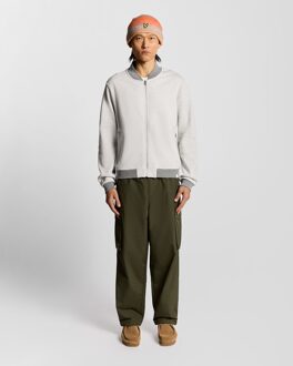 Lyle & Scott Half Raglan Mouw Jersey Bomber - Grijs - L