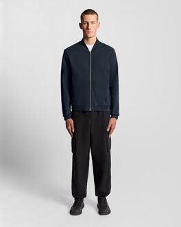 Lyle & Scott Half Raglan Mouw Jersey Bomber - Marineblauw Navy - L