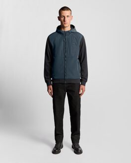 Lyle & Scott Half Raglanmouwen Panneled Hoodie - Marineblauw - maat L Navy