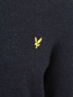 Lyle & Scott Half Zip Pullover Lamswol Navy Donkerblauw - L,M,XL,XXL