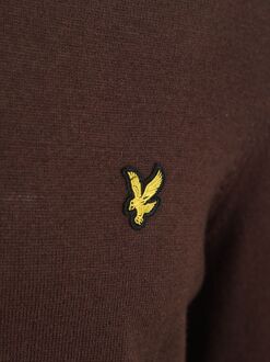 Lyle & Scott Half Zip Pullover Merinowol Espresso Bruin - L,M,XL