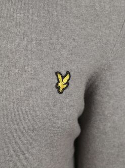 Lyle & Scott Half Zip Pullover Merinowol Grijs - M,XL