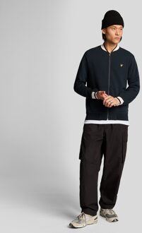 Lyle & Scott Halvemouwe Jersey Bomberjack - Marineblauw Navy
