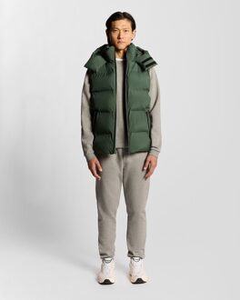 Lyle & Scott Heavyweight Hooded Puffer Gilet - Groen - L