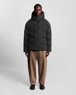 Lyle & Scott Heavyweight Hooded Puffer Jacket - Zwart