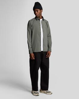 Lyle & Scott Heren Bamboe Shirt Met Lange Mouwen (Grijs) - maat XL