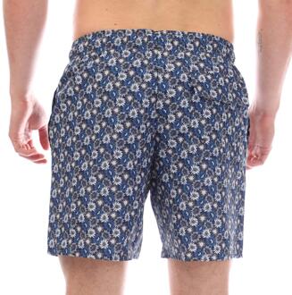 Lyle & Scott Heren Bloemen Resort Korte Broek (Marine) - maat Navy