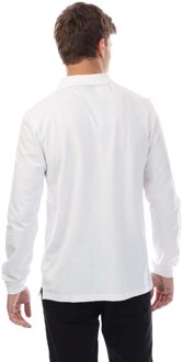 Lyle & Scott Heren Co-Ordinate Logo Poloshirt met Lange Mouwen (Wit)