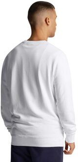 Lyle & Scott Heren Co-Ordinate Print Sweatshirt met ronde hals (Wit) - maat