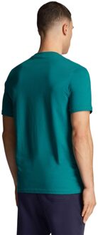 Lyle & Scott Heren Contrast Pocket T-shirt (Groen, Wit) - L