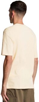 Lyle & Scott Heren Crepe T-shirt (Beige) - maat 2XL