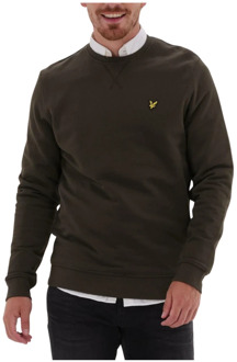 Lyle & Scott Heren Crew Neck Sweatshirt Olijf Lyle & Scott , Green , Heren - 2Xl,Xl,L,M,S,Xs