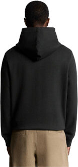 Lyle & Scott Heren Diagonaal Weefsel Hoodie (Zwart) - maat M