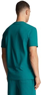 Lyle & Scott Heren Effen Crew Hals T-shirt (Groen) - maat XS