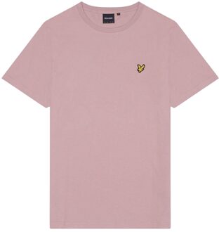 Lyle & Scott Heren Effen Crew Hals T-shirt (Lichtroze) - maat S