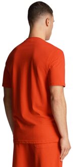 Lyle & Scott Heren Effen Crew Hals T-shirt (Rood)