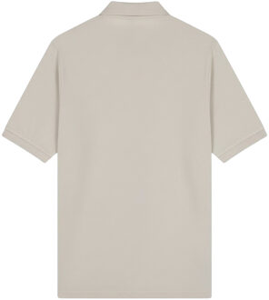 Lyle & Scott Heren Effen Logo Polo T-shirt (Cove) Ivoor