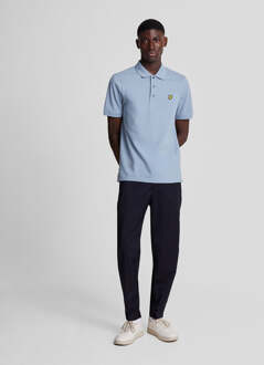 Lyle & Scott Heren Effen Poloshirt in Blauw - maat M