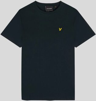 Lyle & Scott Heren effen T-shirt Plus in marineblauw - maat XL (Longer) Navy