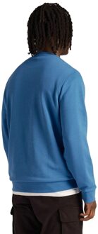Lyle & Scott Heren Geborduurd Loopback Crew Hals Sweatshirt (Blauw) - maat XS