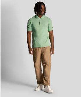 Lyle & Scott Heren Geborduurd Poloshirt (Lichtgroen) - maat S