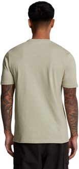 Lyle & Scott Heren Geborduurd T-shirt met logo (Beige) - maat