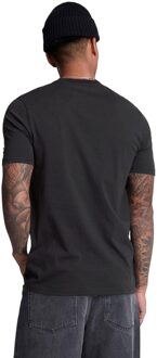 Lyle & Scott Heren Geborduurd T-shirt met logo (Zwart, Wit)