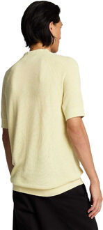 Lyle & Scott Heren Gebreid Normaal T-shirt (Beige)