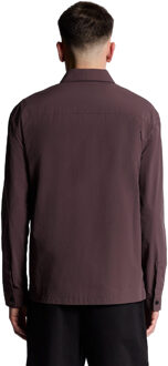 Lyle & Scott Heren gekreukt oversized shirt (Bruin)