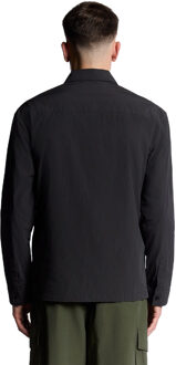 Lyle & Scott Heren gekreukt oversized shirt (Zwart) - L