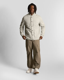 Lyle & Scott Heren Gewatteerde Logo Jas in Grijs - maat XL