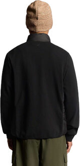 Lyle & Scott Heren Hybride Volledige Rits Trui (Zwart) - maat S