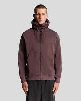 Lyle & Scott Heren Jas Lyle And Scott Hybride met Paneel in Bruin - maat XL