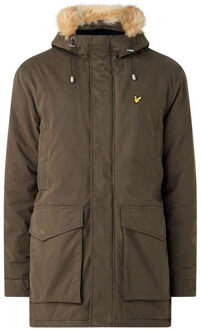 Lyle & Scott Heren Jas winter Winter Weight Microfleece Lined Parka - Groen - Maat S