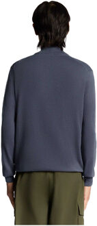 Lyle & Scott Heren Katoenen Merino Half Rits Trui (Graystone) Lichtgrijs - XL