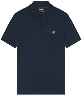 Lyle & Scott Heren Kwart Ritssluiting Poloshirt (Marine) Navy