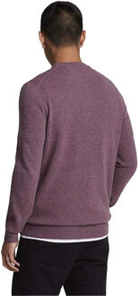 Lyle & Scott Heren Lamswollen Ronde Hals Trui (Paars) - maat