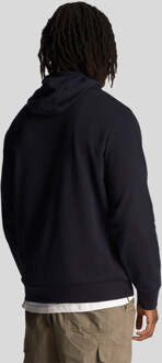 Lyle & Scott Heren Loopback Borduur Hoodie in Marineblauw - maat M Navy