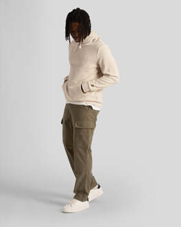 Lyle & Scott Heren Loopback Geborduurde Hoodie in Cove - maat M Beige
