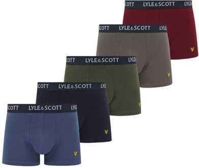 Lyle & Scott Heren Lyle And Scott 5-pack Core Trunks in Multi kleur Veelkleurig