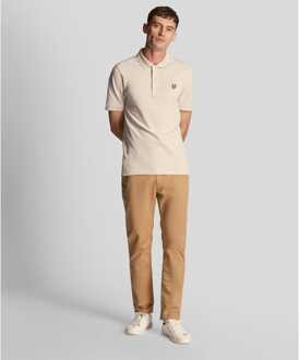 Lyle & Scott Heren Lyle And Scott Anfield Chino in Beige - maat