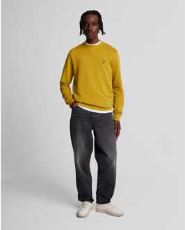 Lyle & Scott Heren Lyle And Scott Crewneck Sweatshirt in Geel
