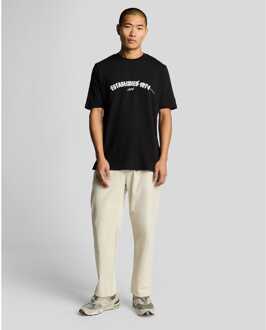 Lyle & Scott Heren Lyle And Scott Established 1874 Grafisch T-shirt in Zwart
